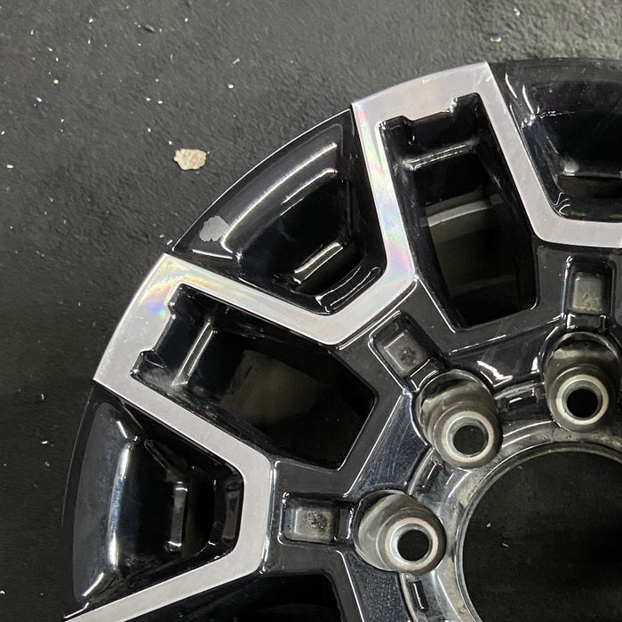 18" SIERRA 2500 PICKUP 24 18x9 machined black opt RCS Original OEM Wheel Rim - Side Profile