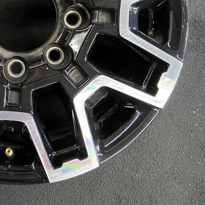 18" SIERRA 2500 PICKUP 24 18x9 machined black opt RCS Original OEM Wheel Rim - Back View