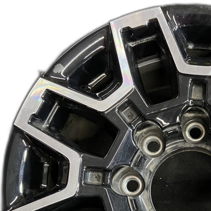 18" SIERRA 2500 PICKUP 24 18x9 machined black opt RCS Original OEM Wheel Rim - Angle View