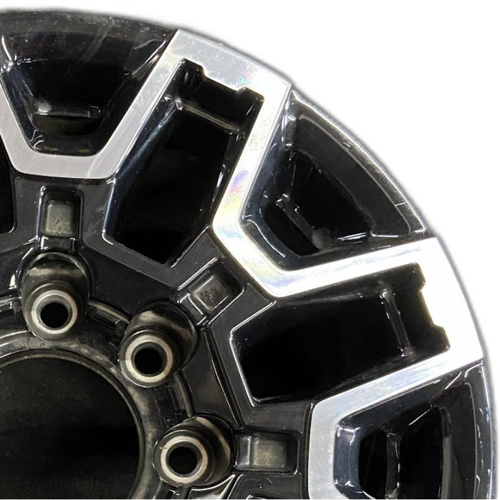 18" SIERRA 2500 PICKUP 24 18x9 machined black opt RCS Original OEM Wheel Rim - Side Profile