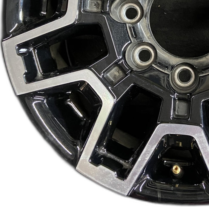 18" SIERRA 2500 PICKUP 24 18x9 machined black opt RCS Original OEM Wheel Rim - Back View