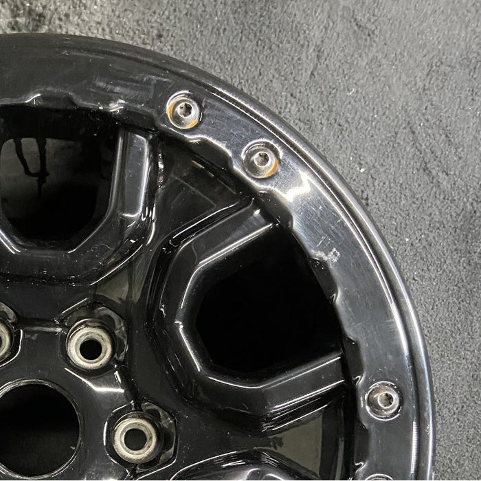 17" BRONCO 21-22 17x8.5 black outer ring Original OEM Wheel Rim