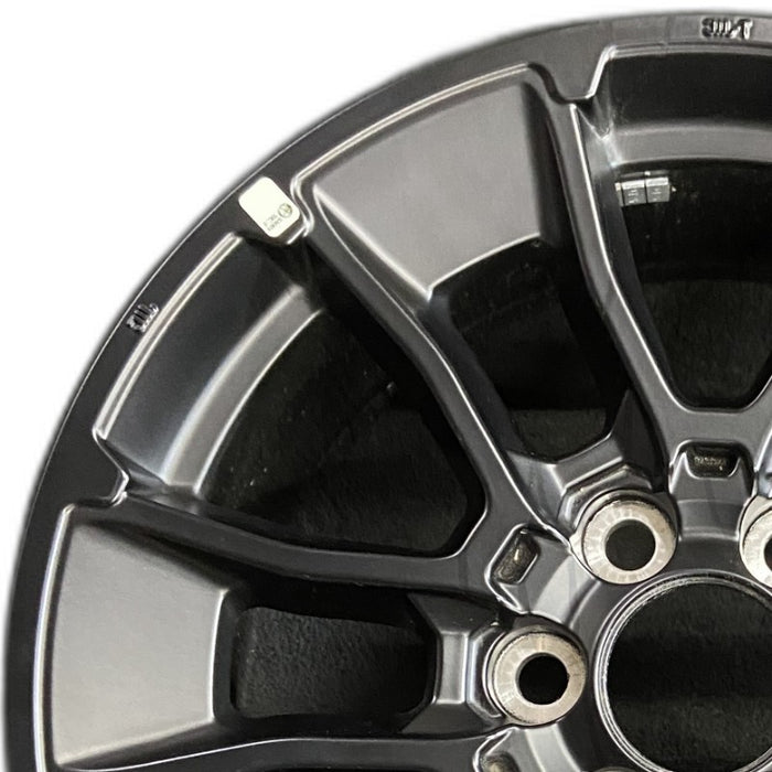 20" SEQUOIA 24 20x8 6 Y spoke black TRD off- Original OEM Wheel Rim - Angle View