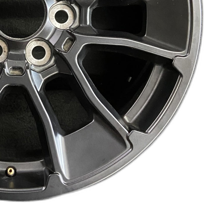 20" SEQUOIA 24 20x8 6 Y spoke black TRD off- Original OEM Wheel Rim - Close-Up Detail