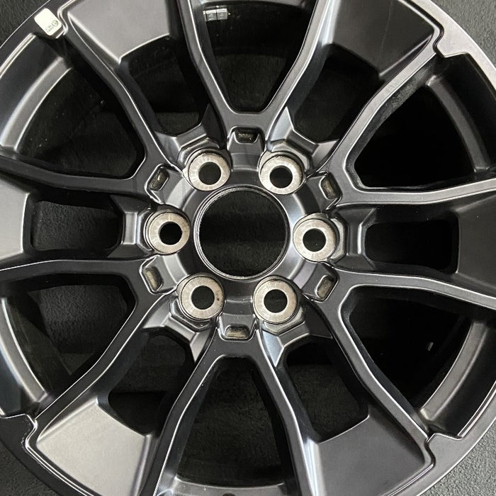 20" SEQUOIA 24 20x8 6 Y spoke black TRD off- Original OEM Wheel Rim - Angle View