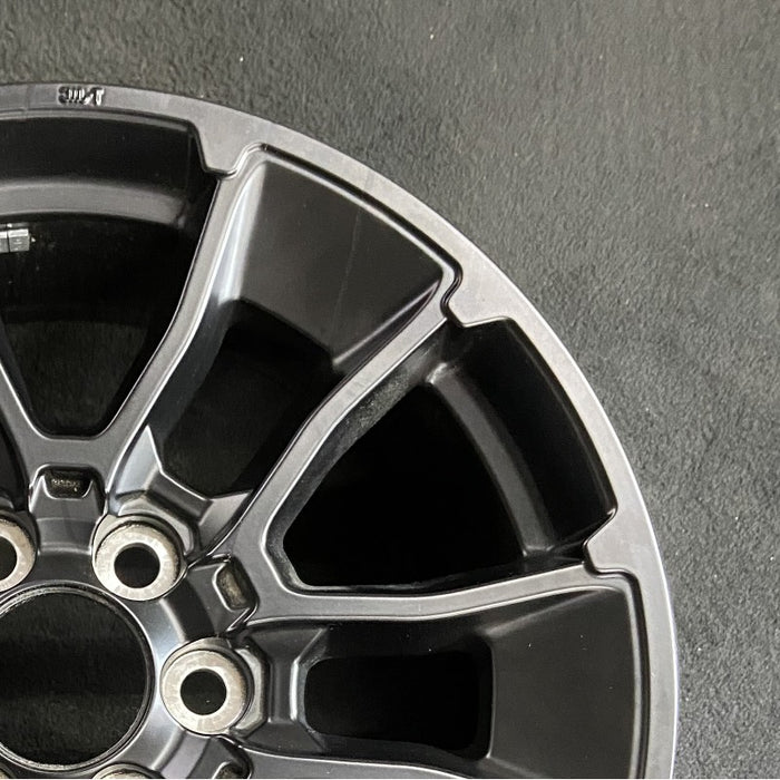 20" SEQUOIA 24 20x8 6 Y spoke black TRD off- Original OEM Wheel Rim - Close-Up Detail