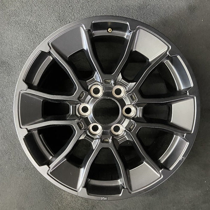 20" SEQUOIA 24 20x8 6 Y spoke black TRD off- Original OEM Wheel Rim - Front View