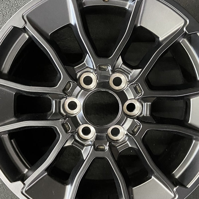 20" SEQUOIA 24 20x8 6 Y spoke black TRD off- Original OEM Wheel Rim - Angle View