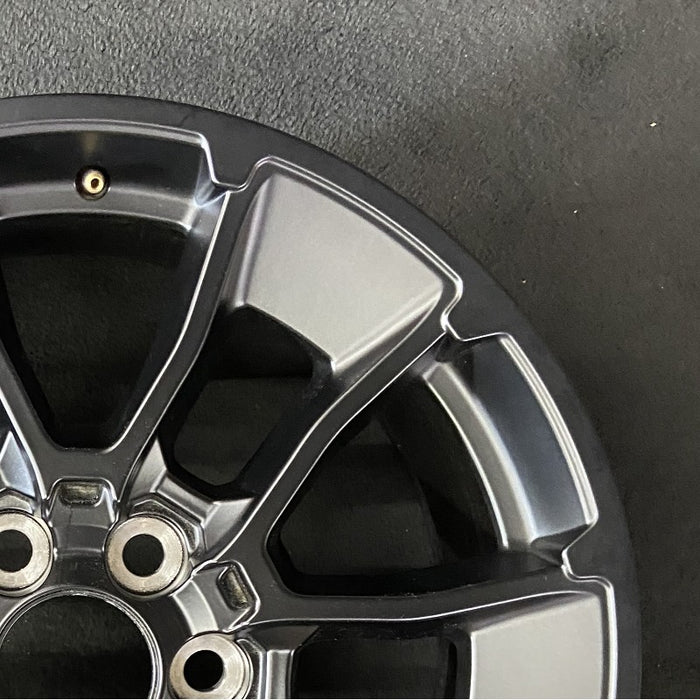 20" SEQUOIA 24 20x8 6 Y spoke black TRD off- Original OEM Wheel Rim - Close-Up Detail