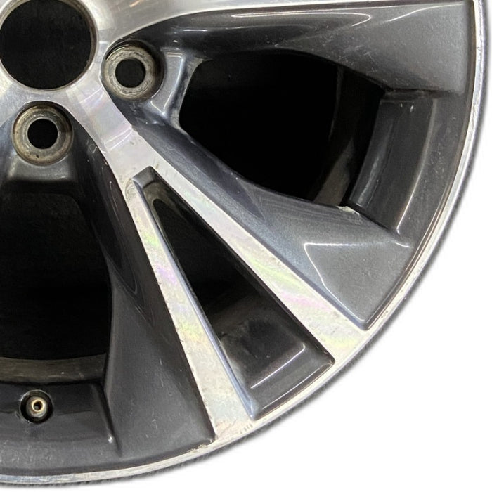 18" HIGHLANDER 16-19 18x7-1/2 alloy 10 raised spoke 5 V spoke gray inlay Original OEM Wheel Rim