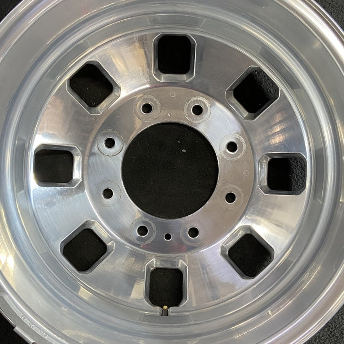 18" SIERRA 3500 PICKUP 24 DRW 18x6.5 rear outer Original OEM Wheel Rim - Angle View