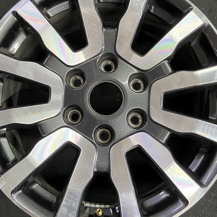 18" RANGER 19 18x8 aluminum 6 spoke machined face with pockets center in gray V spoke Original OEM Wheel Rim