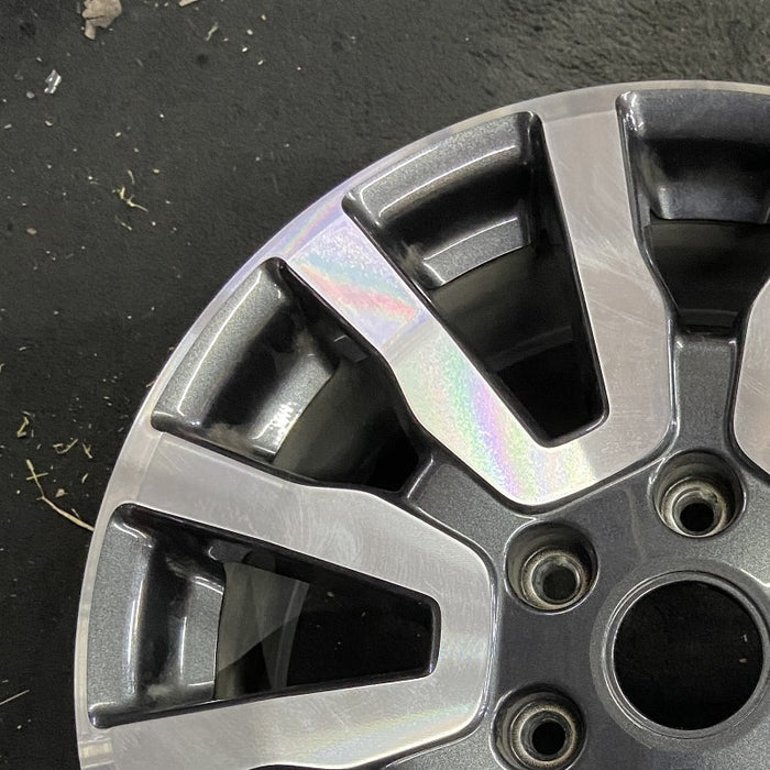 18" RANGER 19 18x8 aluminum 6 spoke machined face with pockets center in gray V spoke Original OEM Wheel Rim