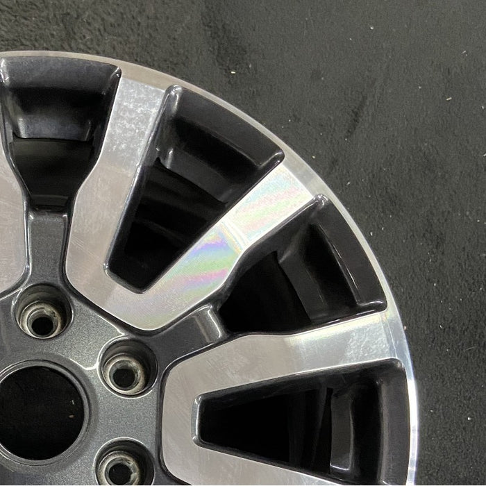 18" RANGER 19 18x8 aluminum 6 spoke machined face with pockets center in gray V spoke Original OEM Wheel Rim