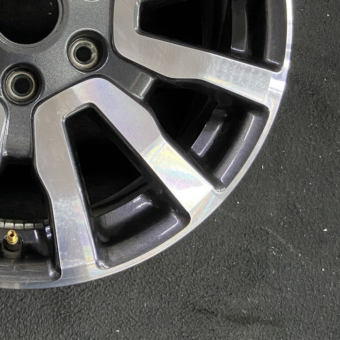 18" RANGER 19 18x8 aluminum 6 spoke machined face with pockets center in gray V spoke Original OEM Wheel Rim