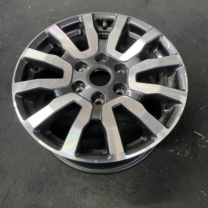18" RANGER 19 18x8 aluminum 6 spoke machined face with pockets center in gray V spoke Original OEM Wheel Rim