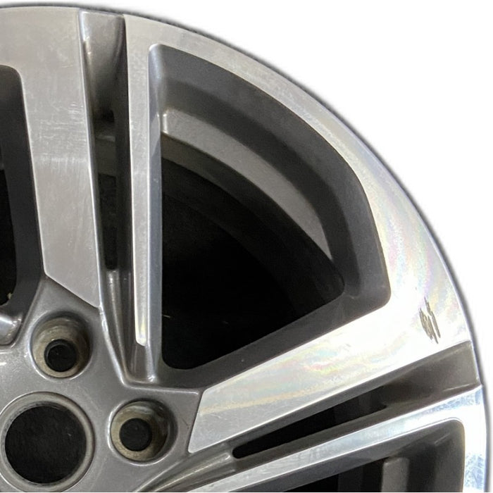 18" TERRAIN 18-21 18x7 opt RV6 silver with black inlay Original OEM Wheel Rim - Side Profile