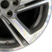18" TERRAIN 18-21 18x7 opt RV6 silver with black inlay Original OEM Wheel Rim - Close-Up Detail