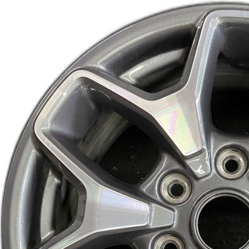 17" BRONCO 21-22 17x8 6 spoke double spoke Original OEM Wheel Rim - Angle View