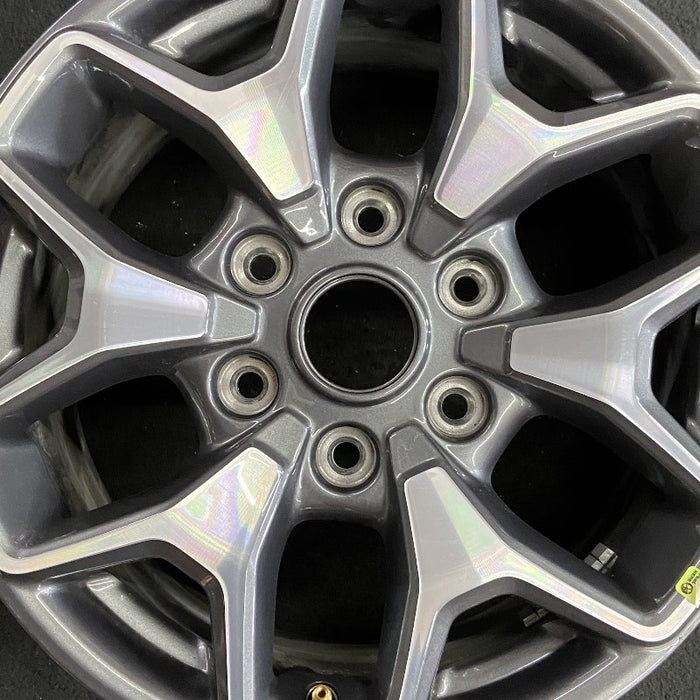 17" BRONCO 21-22 17x8 6 spoke double spoke Original OEM Wheel Rim - Angle View