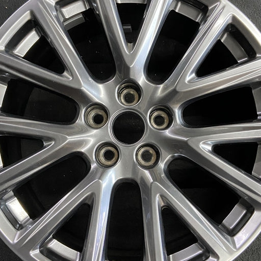 20" XT4 19-20 20x8.5 7 Y spoke black metallic opt SHL Original OEM Wheel Rim - Angle View