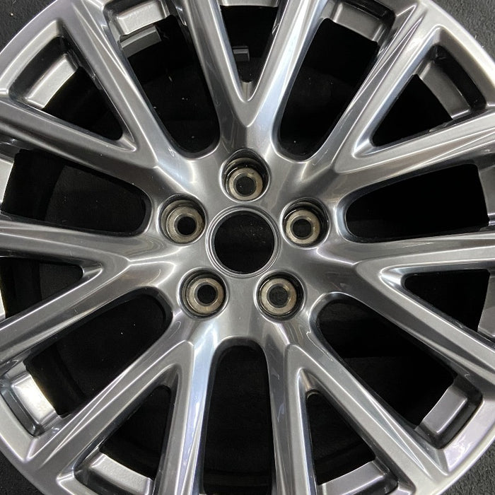 20" XT4 19-20 20x8.5 7 Y spoke black metallic opt SHL Original OEM Wheel Rim - Angle View