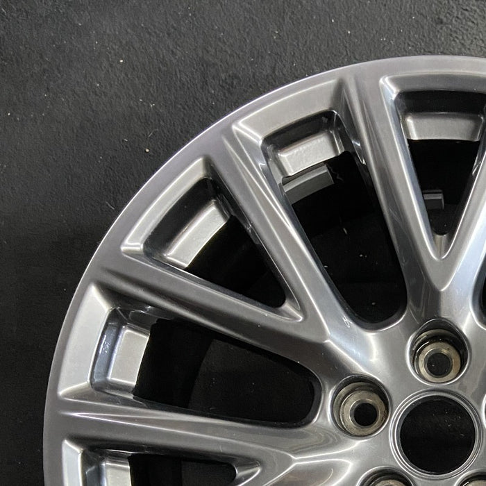 20" XT4 19-20 20x8.5 7 Y spoke black metallic opt SHL Original OEM Wheel Rim - Side Profile