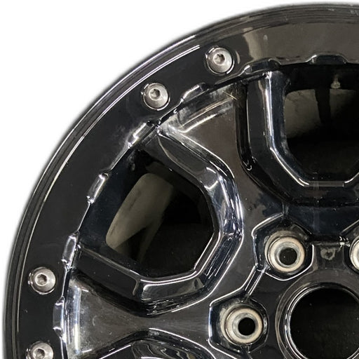 17" BRONCO 21-22 17x8.5 black outer ring Original OEM Wheel Rim - Angle View