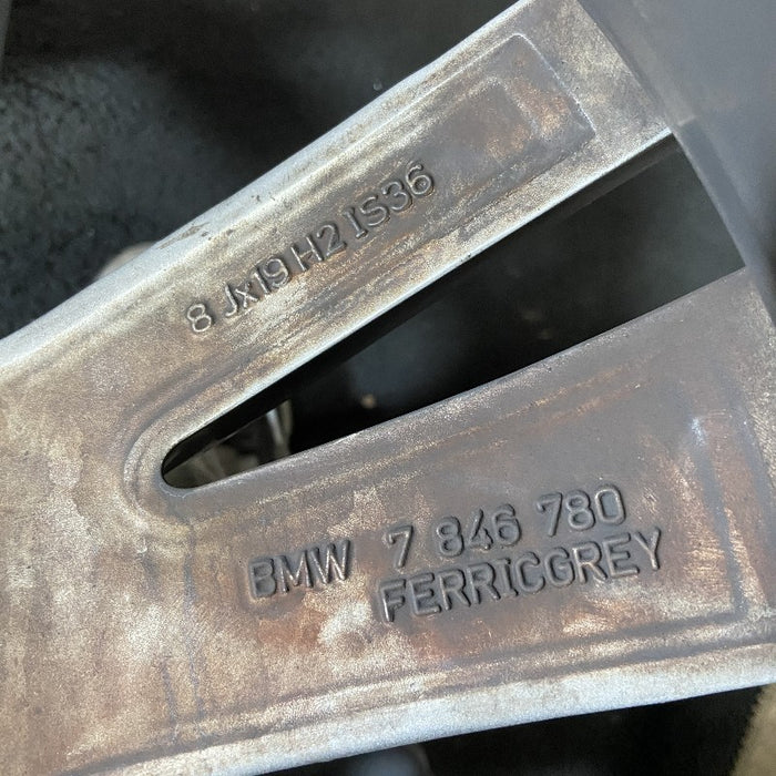 19" BMW 320i 14-15 19x8 5 twin spokes Original OEM Wheel Rim
