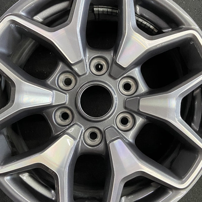 17" BRONCO 21-22 17x8 6 spoke double spoke Original OEM Wheel Rim - Angle View