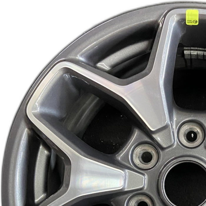 17" BRONCO 21-22 17x8 6 spoke double spoke Original OEM Wheel Rim - Angle View