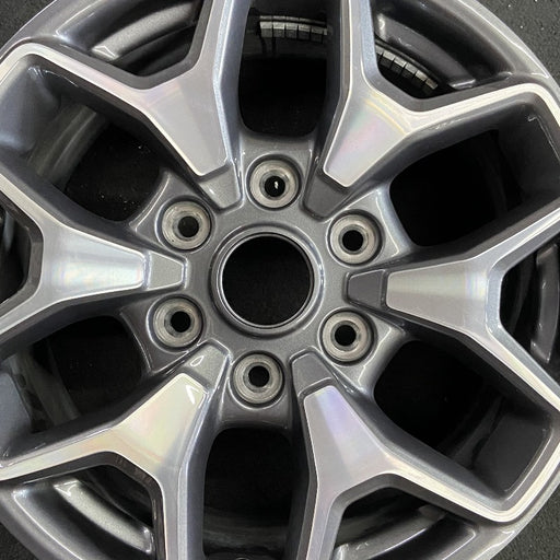 17" BRONCO 21-22 17x8 6 spoke double spoke Original OEM Wheel Rim - Angle View