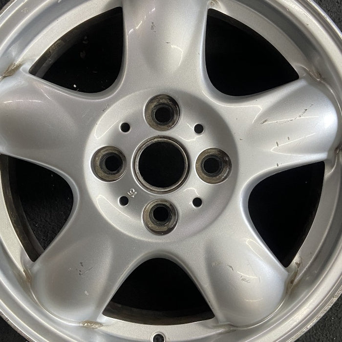 15" CLUBMAN 08-09 15x5.5 alloy 5 spoke raised in center of spoke silver Original OEM Wheel Rim