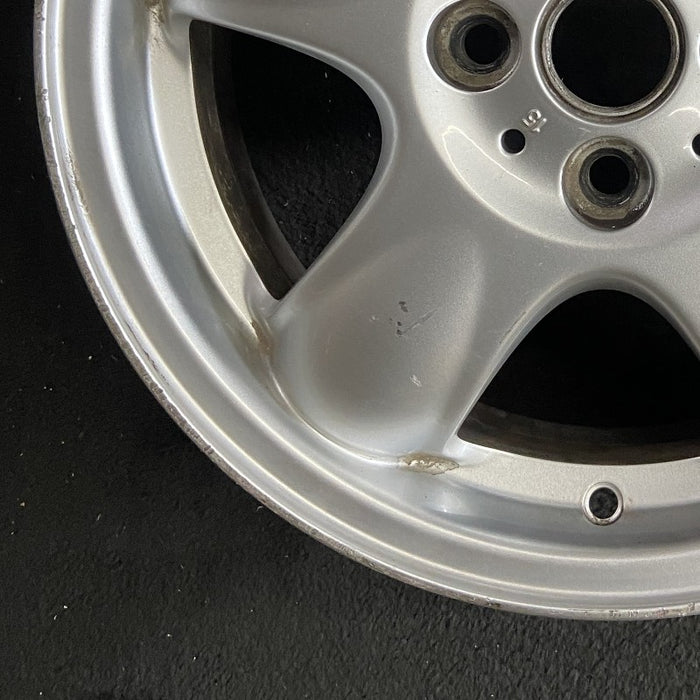 15" CLUBMAN 08-09 15x5.5 alloy 5 spoke raised in center of spoke silver Original OEM Wheel Rim