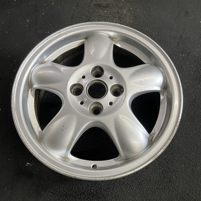 15" CLUBMAN 08-09 15x5.5 alloy 5 spoke raised in center of spoke silver Original OEM Wheel Rim