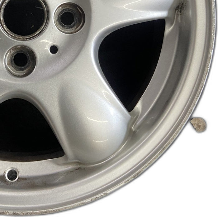 15" CLUBMAN 08-09 15x5-1/2 alloy 5 spoke raised in center of spoke silver Original OEM Wheel Rim