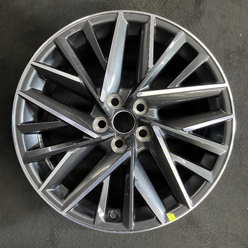 20" TX350 24 20x8 20 spoke black machined Original OEM Wheel Rim - Front View