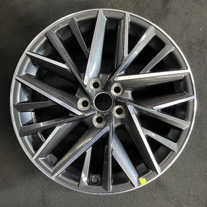 20" TX350 24 20x8 20 spoke black machined Original OEM Wheel Rim - Front View