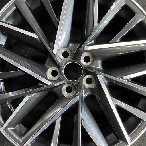 20" TX350 24 20x8 20 spoke black machined Original OEM Wheel Rim - Angle View
