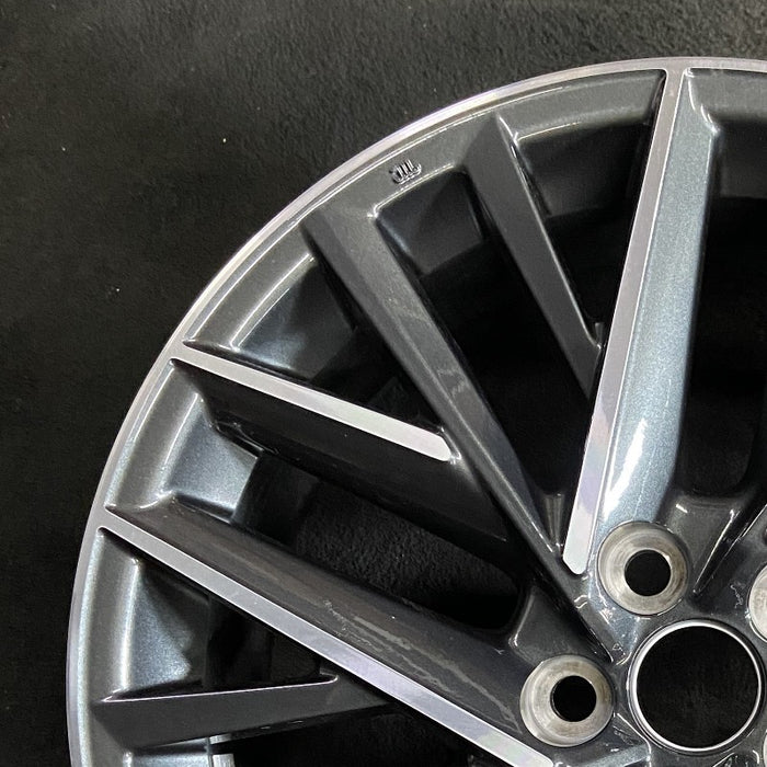 20" TX350 24 20x8 20 spoke black machined Original OEM Wheel Rim - Side Profile