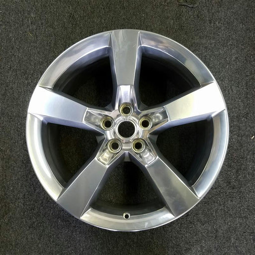 20" CAMARO 10-11 20x9 rear 5 spoke polished opt Q9J Original OEM Wheel Rim - Front View