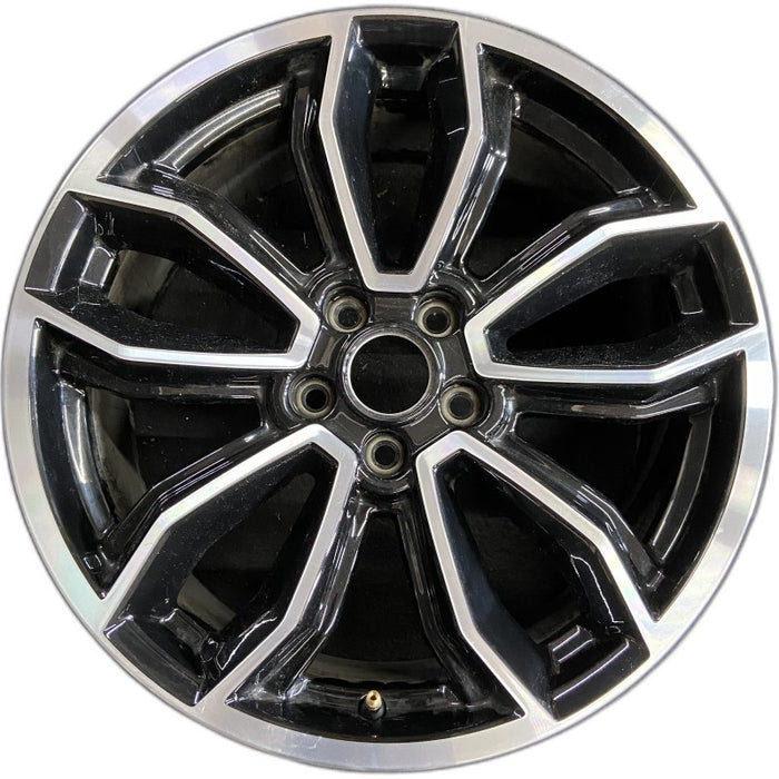 19" MUSTANG 13-14 19x8.5 TPMS machined edges inlay 5 split spoke Y spoke design - Front View