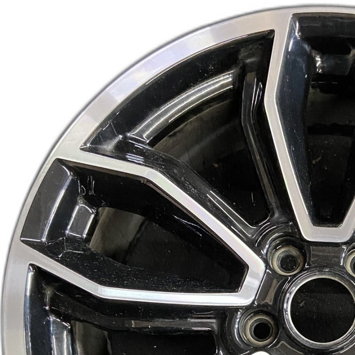 19" MUSTANG 13-14 19x8.5 TPMS machined edges inlay 5 split spoke Y spoke design - Angle View