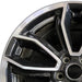 19" MUSTANG 13-14 19x8.5 TPMS machined edges inlay 5 split spoke Y spoke design - Angle View