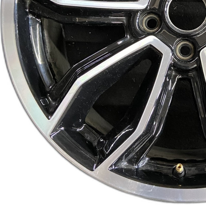 19" MUSTANG 13-14 19x8.5 TPMS machined edges inlay 5 split spoke Y spoke design - Back View