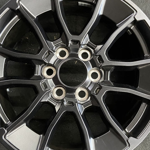 20" SEQUOIA 24 20x8 6 Y spoke black TRD off- Original OEM Wheel Rim - Angle View