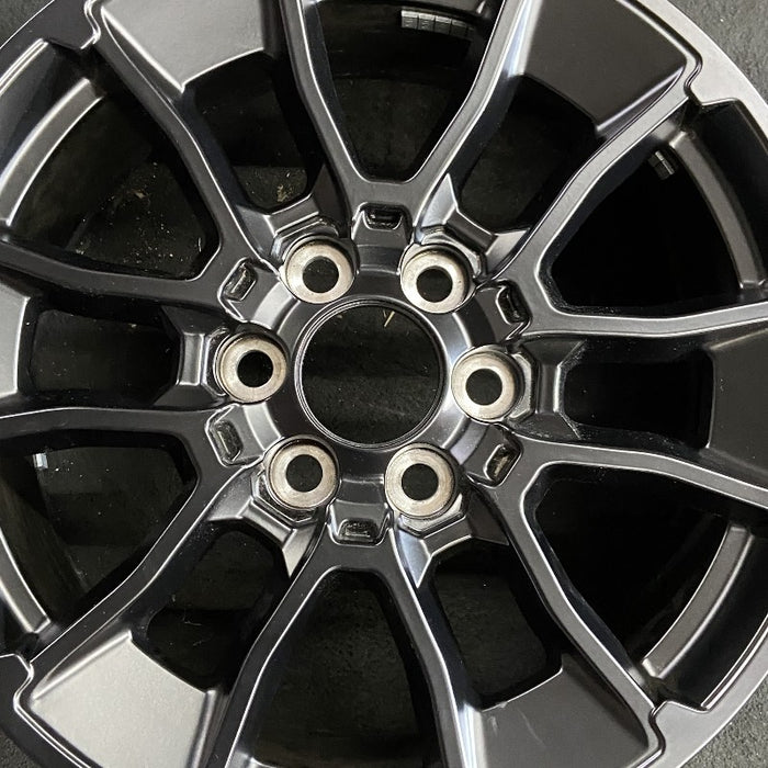 20" SEQUOIA 24 20x8 6 Y spoke black TRD off- Original OEM Wheel Rim - Angle View