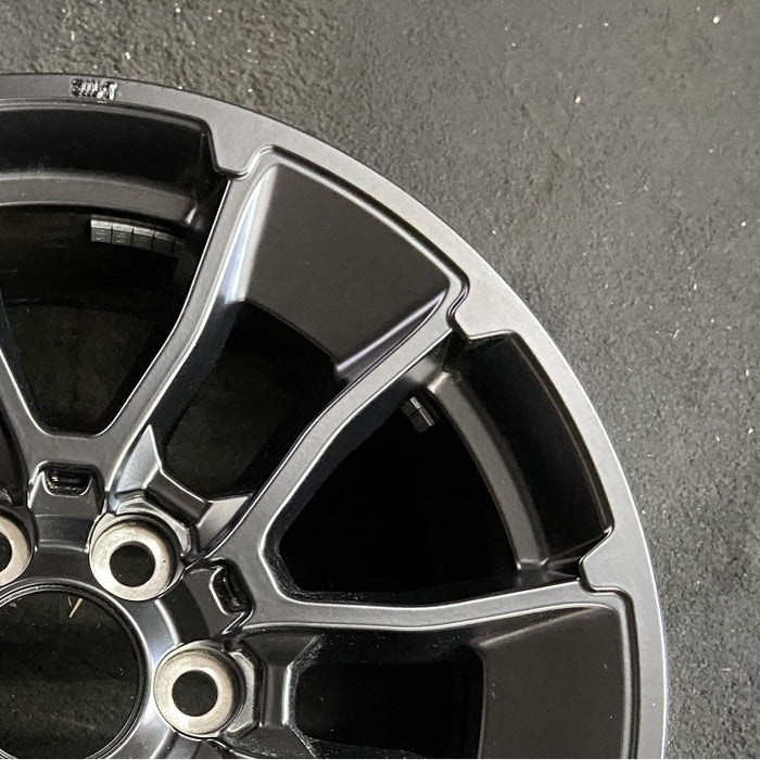 20" SEQUOIA 24 20x8 6 Y spoke black TRD off- Original OEM Wheel Rim - Close-Up Detail