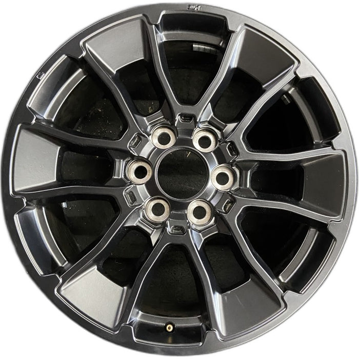 20" SEQUOIA 24 20x8 6 Y spoke black TRD off- Original OEM Wheel Rim - Front View