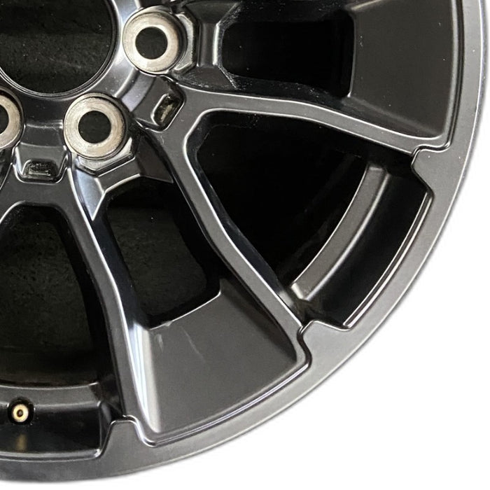 20" SEQUOIA 24 20x8 6 Y spoke black TRD off- Original OEM Wheel Rim - Close-Up Detail